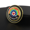 Social Touch Pin (Gold & Black) – Rotating NFC Badge for Mood Sharing |  Pin for Social Networking